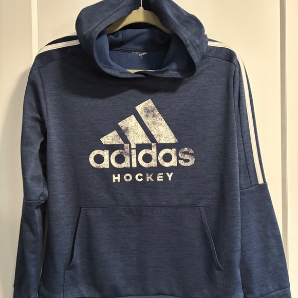 Navy blue Adidas hooded sweatshirt - Picture 2 of 10